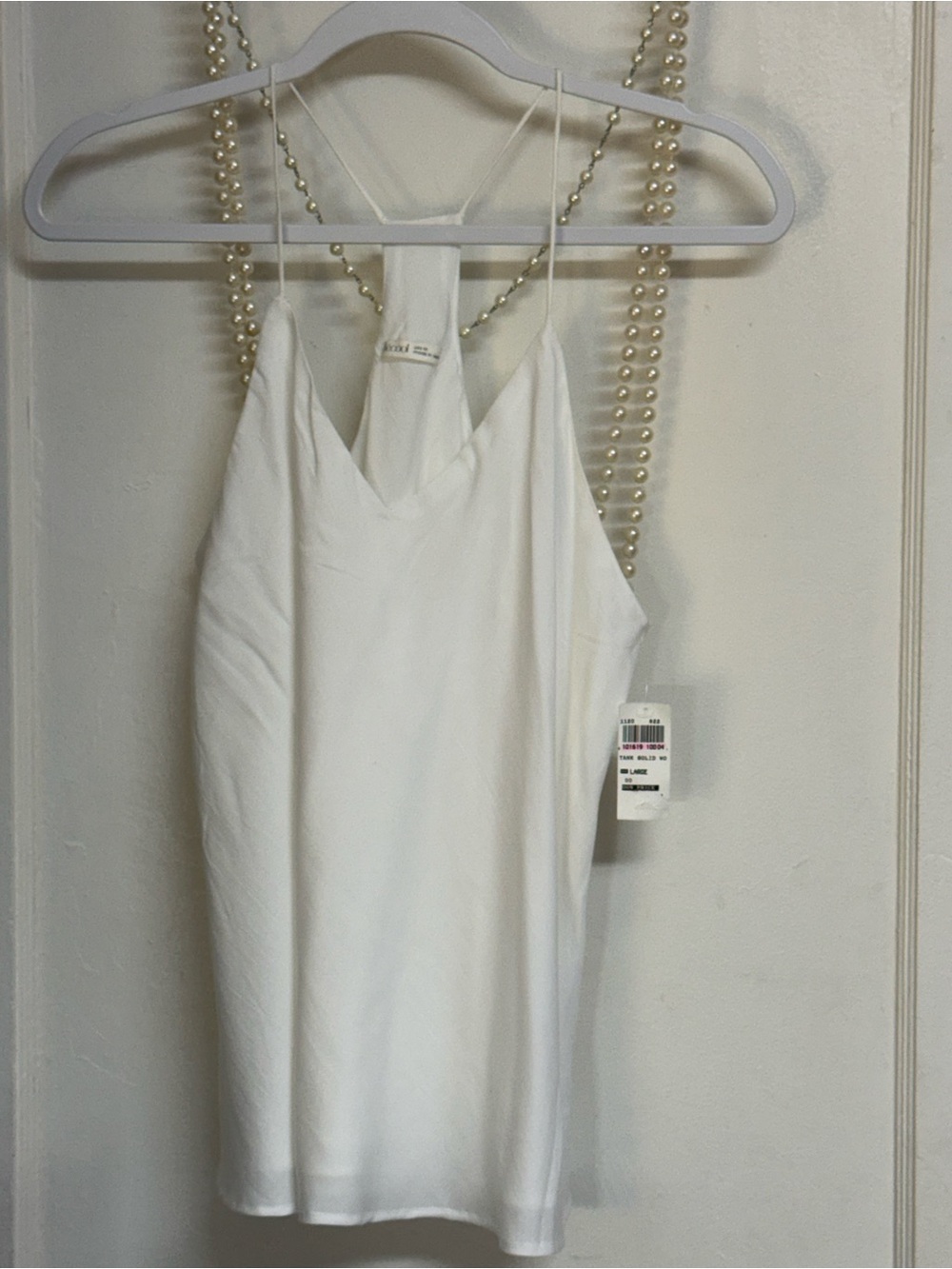 BeCool Sexy White Spaghetti Strap T-back spaghetti strap top M